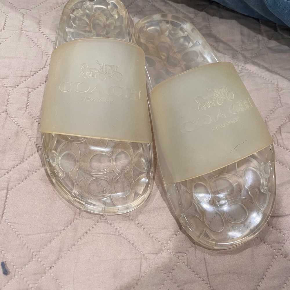 Coach Transparent Slide Sandals